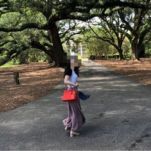 Coach leather handbag.